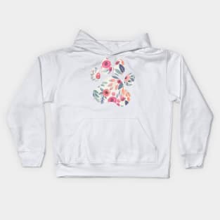 Muted Watercolor Paw Print Kids Hoodie